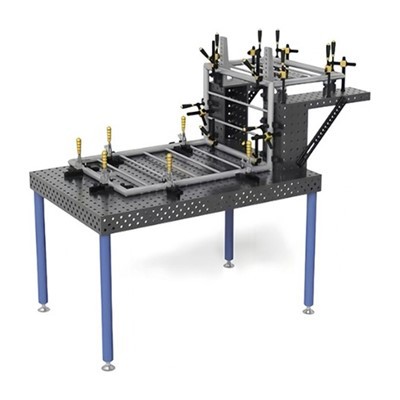 Doska zváracieho stola s otvormi